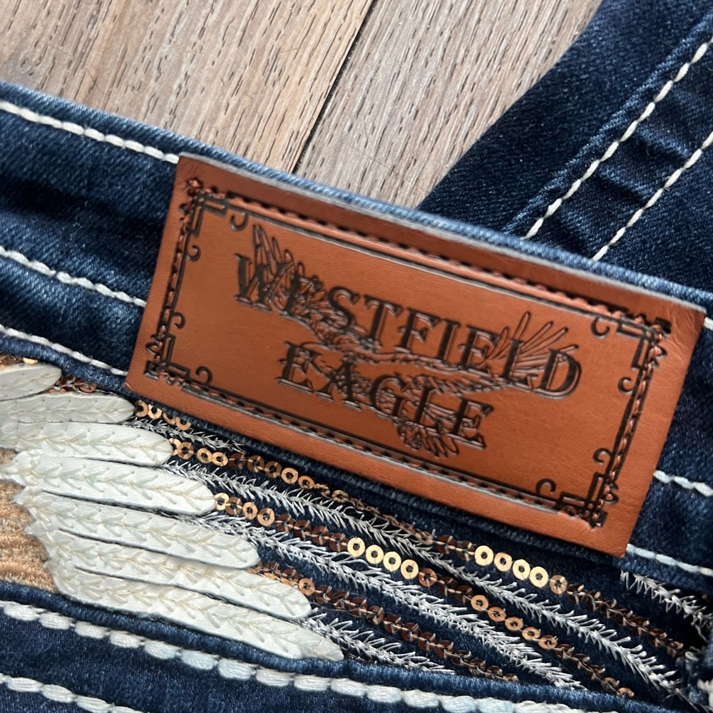 Dark Blue Women's Bootcut Jeans - Brand Unspecified - Picture 7 of 7